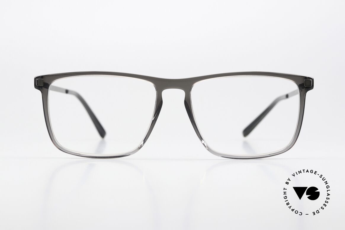 Mykita Arvik Grey Gradient / Shiny Graphite, square specs from the LITE collection (women & men), Made for Men and Women