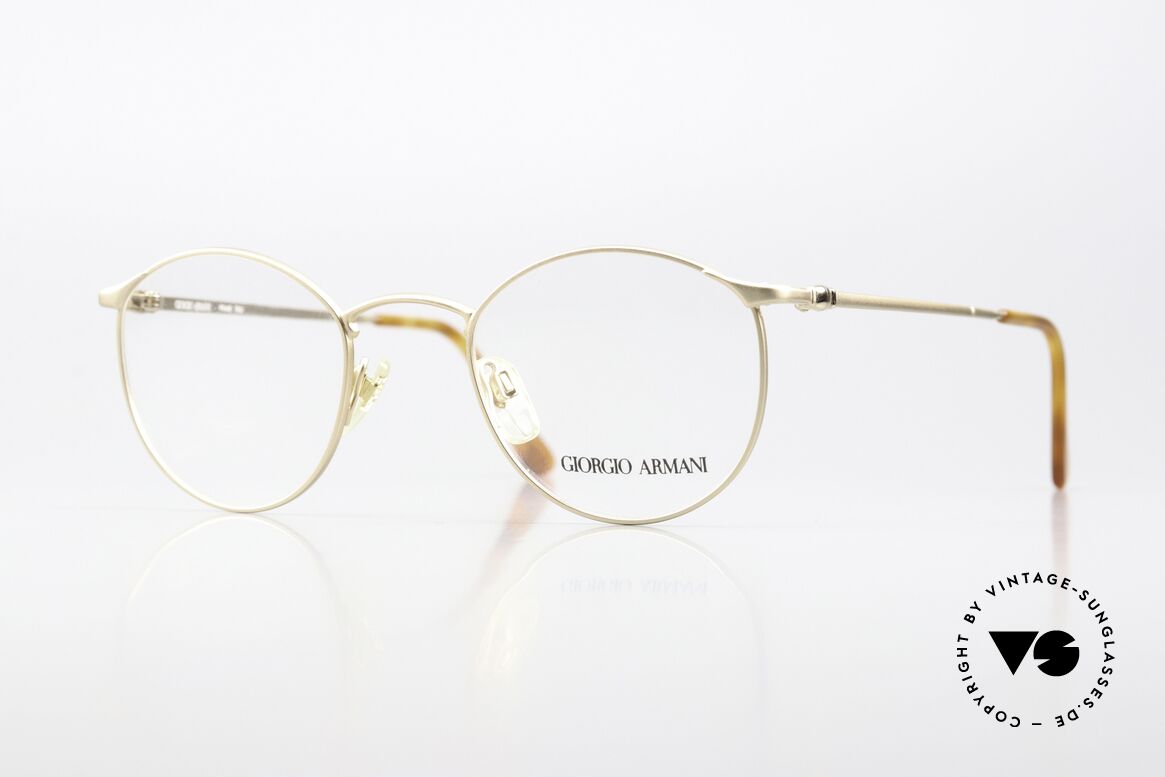 Giorgio Armani 132 47mm Vintage Frame Matte Gold, timeless vintage Giorgio Armani designer eyeglasses, Made for Men