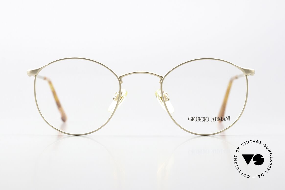 Giorgio Armani 132 47mm Vintage Frame Matte Gold, more 'classic' isn't possible (famous 'panto'-design), Made for Men