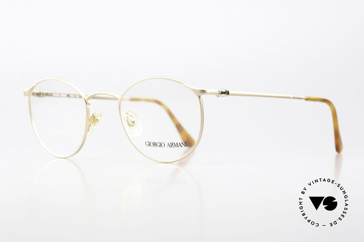 Giorgio Armani 132 47mm Vintage Frame Matte Gold, true 'gentlemen glasses' in tangible premium-quality, Made for Men