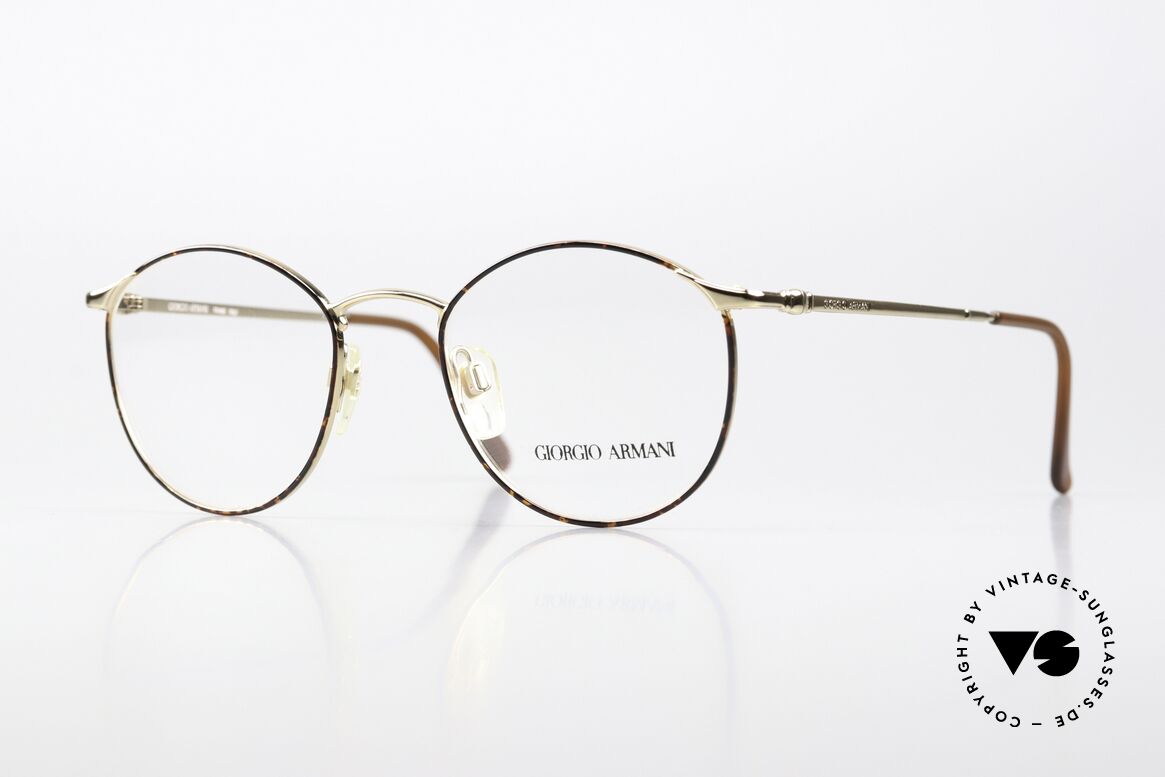 Giorgio Armani 132 49mm Gold-Plated Chestnut Brown, timeless vintage Giorgio Armani designer eyeglasses, Made for Men