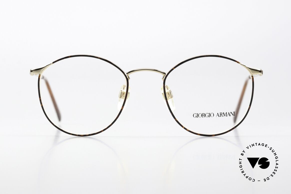 Giorgio Armani 132 49mm Gold-Plated Chestnut Brown, more 'classic' isn't possible (famous 'panto'-design), Made for Men