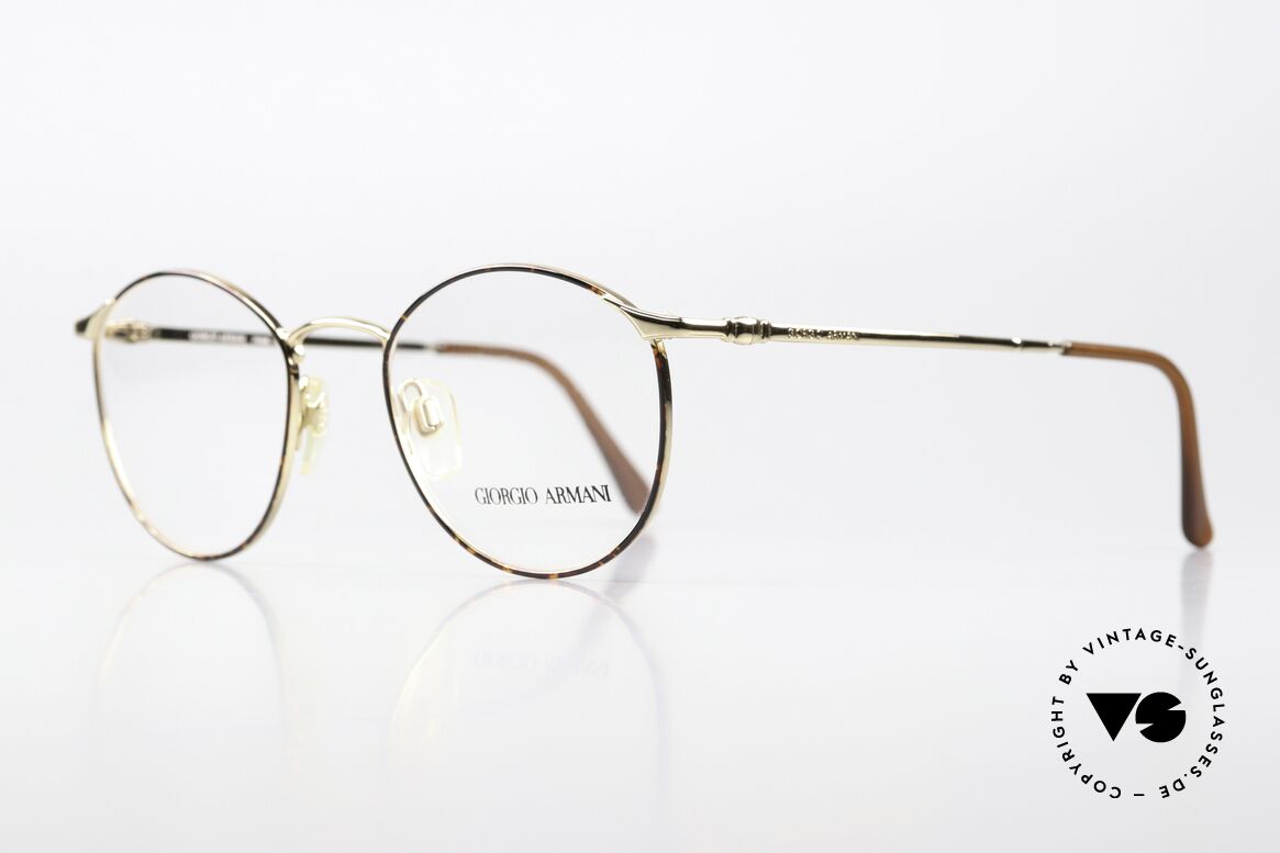 Giorgio Armani 132 49mm Gold-Plated Chestnut Brown, true 'gentlemen glasses' in tangible premium-quality, Made for Men