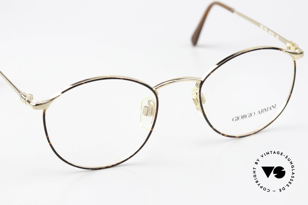 Giorgio Armani 132 49mm Gold-Plated Chestnut Brown, unworn (like all our rare vintage 90's Armani glasses), Made for Men