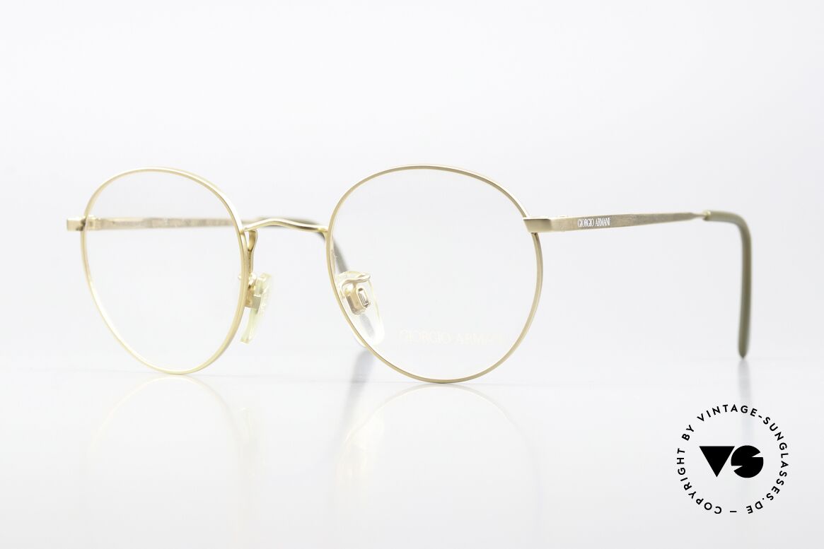 Giorgio Armani 201 47mm Vintage Specs 90's Unisex, panto GIORGIO ARMANI vintage designer eyeglasses, Made for Men and Women