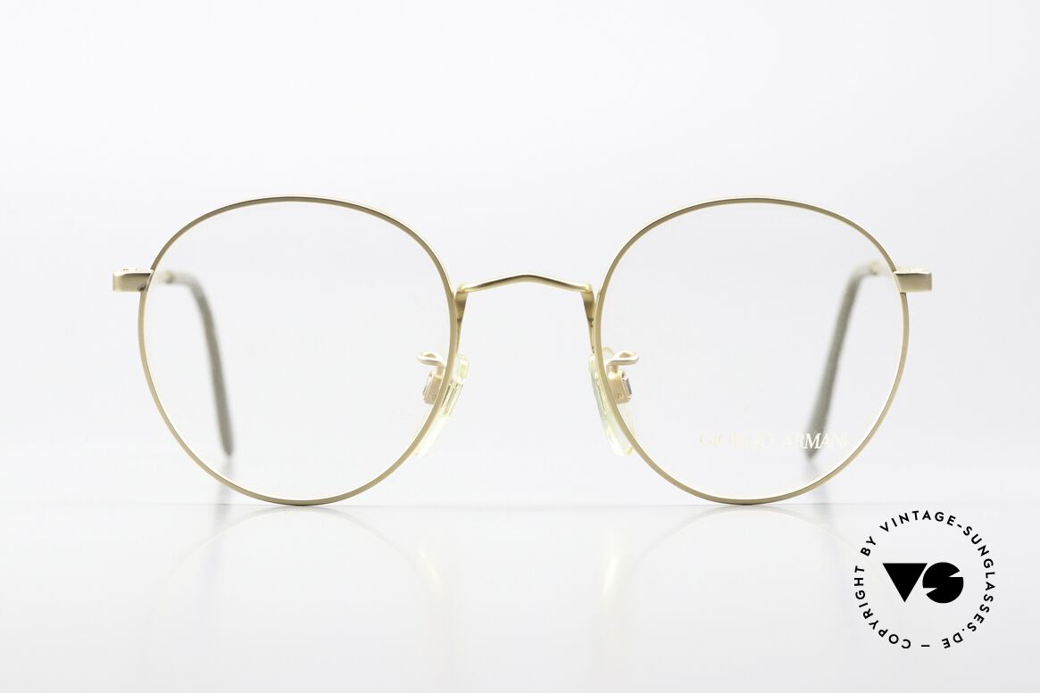 Giorgio Armani 201 47mm Vintage Specs 90's Unisex, model 201, color 703 (matt gold), SMALL size 47-21, Made for Men and Women