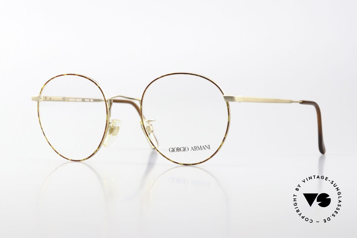 Giorgio Armani 201 49mm Panto Vintage Specs 90's, panto GIORGIO ARMANI vintage designer eyewear, Made for Men and Women