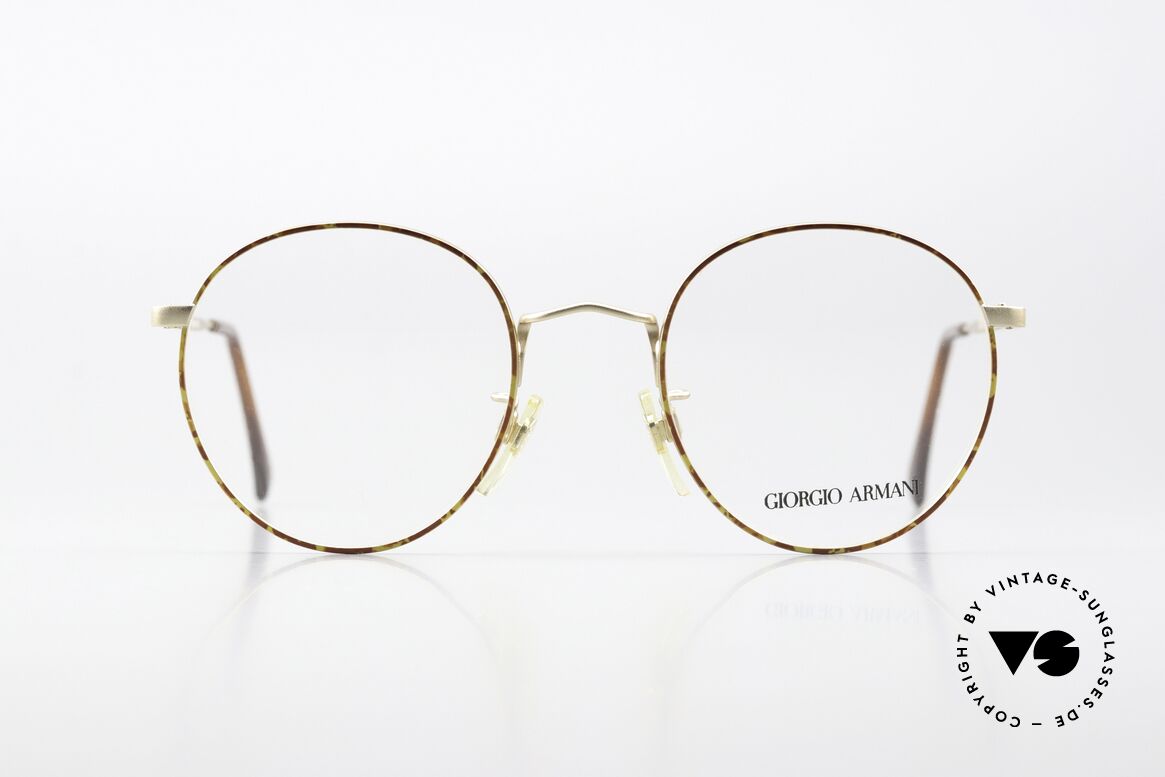 Giorgio Armani 201 49mm Panto Vintage Specs 90's, M. 201, color 701 (matt gold / chestnut), size 49-21, Made for Men and Women