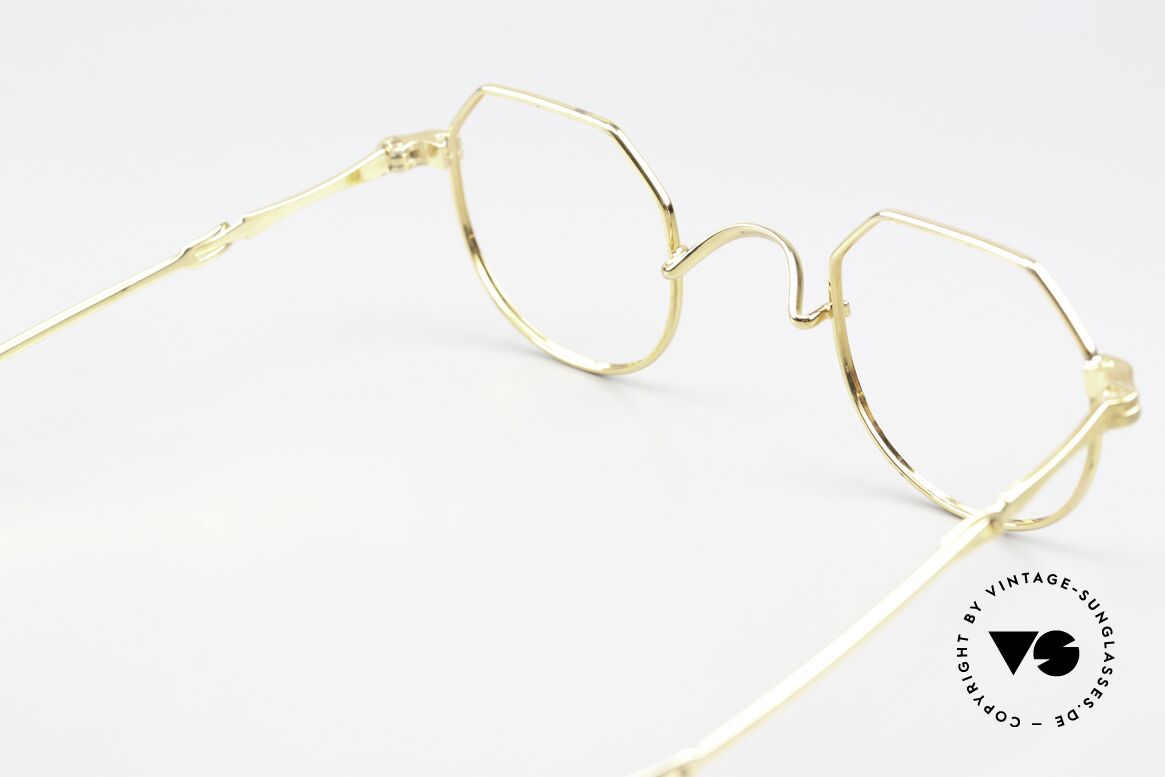 Lunor I 18 Telescopic Sliding Temples Yellow Gold, Size: extra small, Made for Men and Women