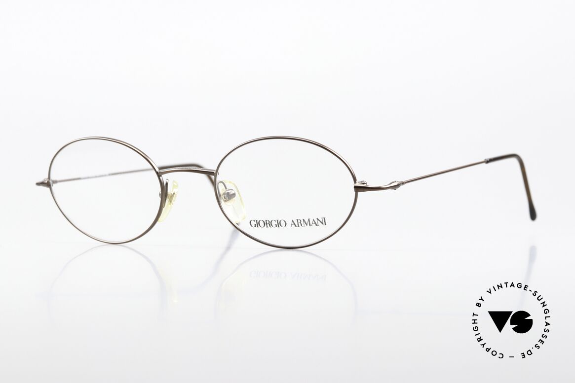 Giorgio Armani 281 Oval 90's Glasses No Retro, vintage designer eyeglasses by Giorgio Armani, Italy, Made for Men and Women