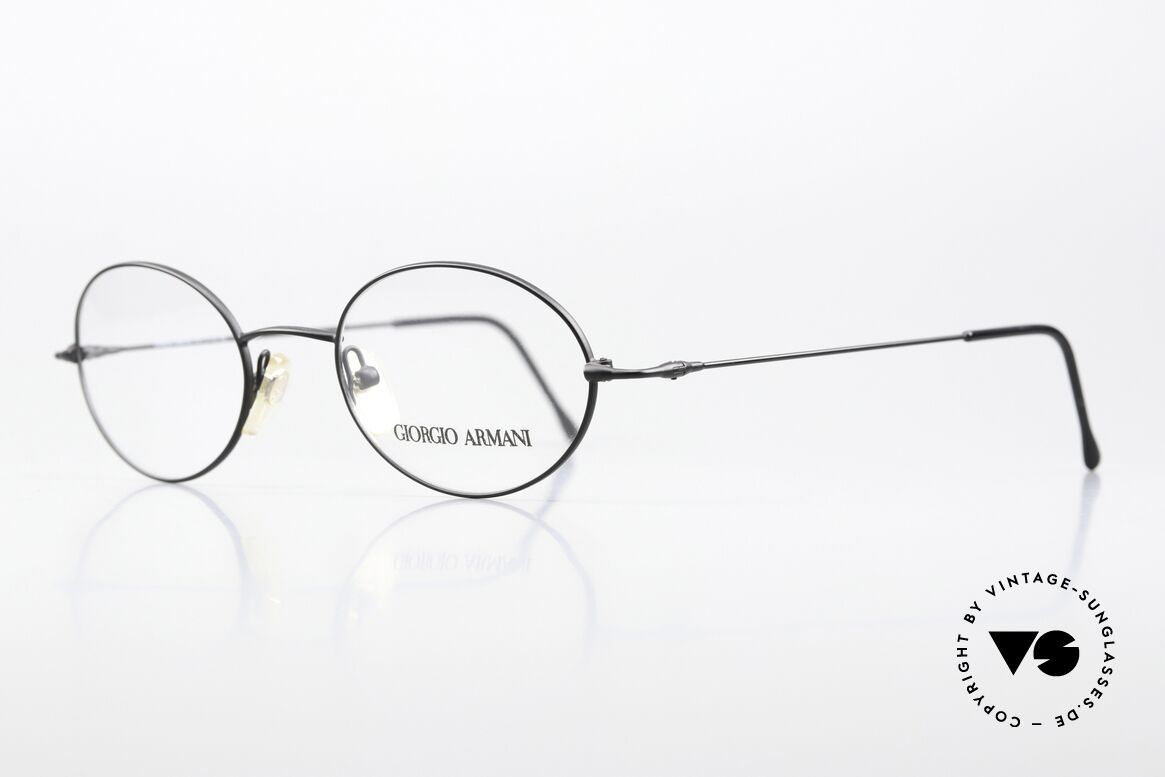 Giorgio Armani 281 90's Metal Frame Black, filigree metal frame with timeless matt black finish, Made for Men and Women
