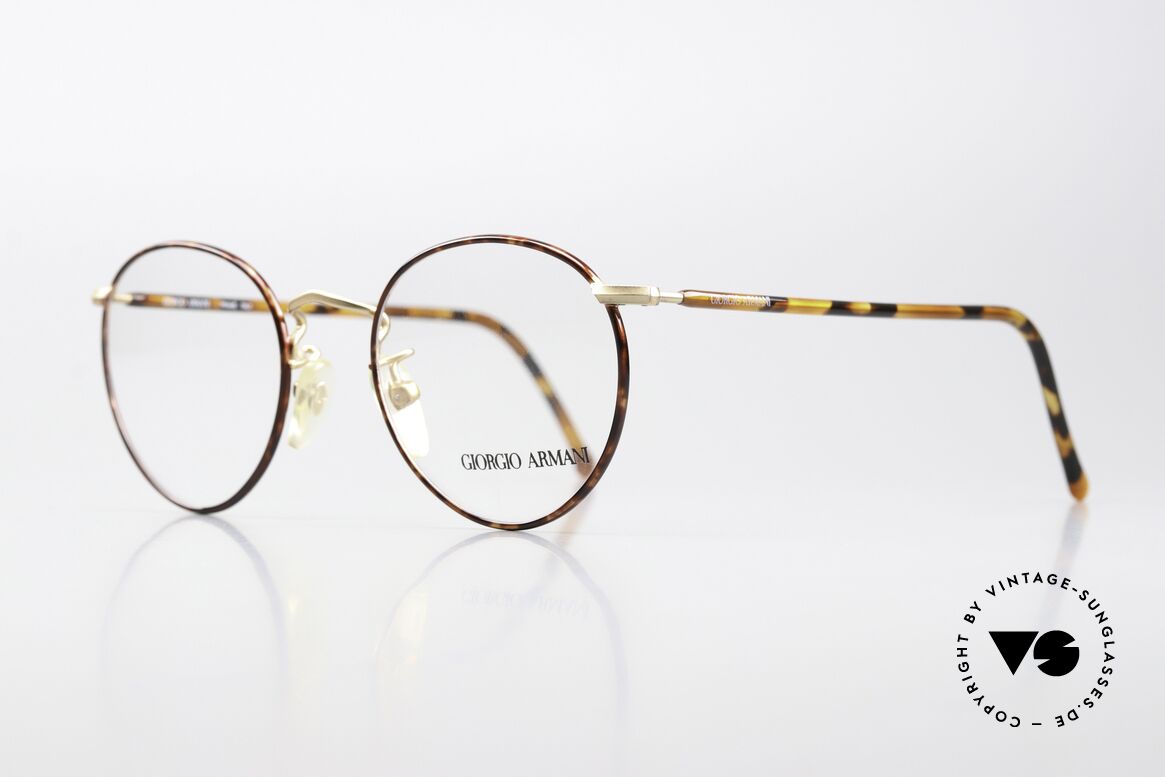 Giorgio Armani 138 Vintage Panto Frame Small, timeless frame coloring in "matt gold and tortoise", Made for Men and Women
