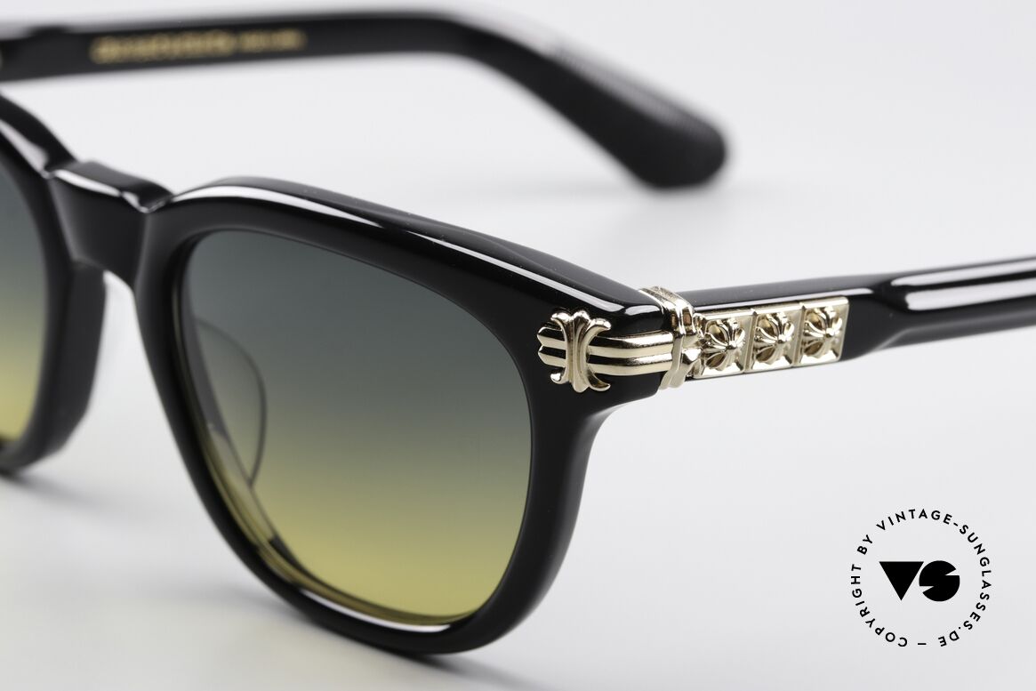 Chrome Hearts Smoke Show Acetate Shades 18K Gold, costly 18kt gold-plated decorative elements, Made for Men and Women