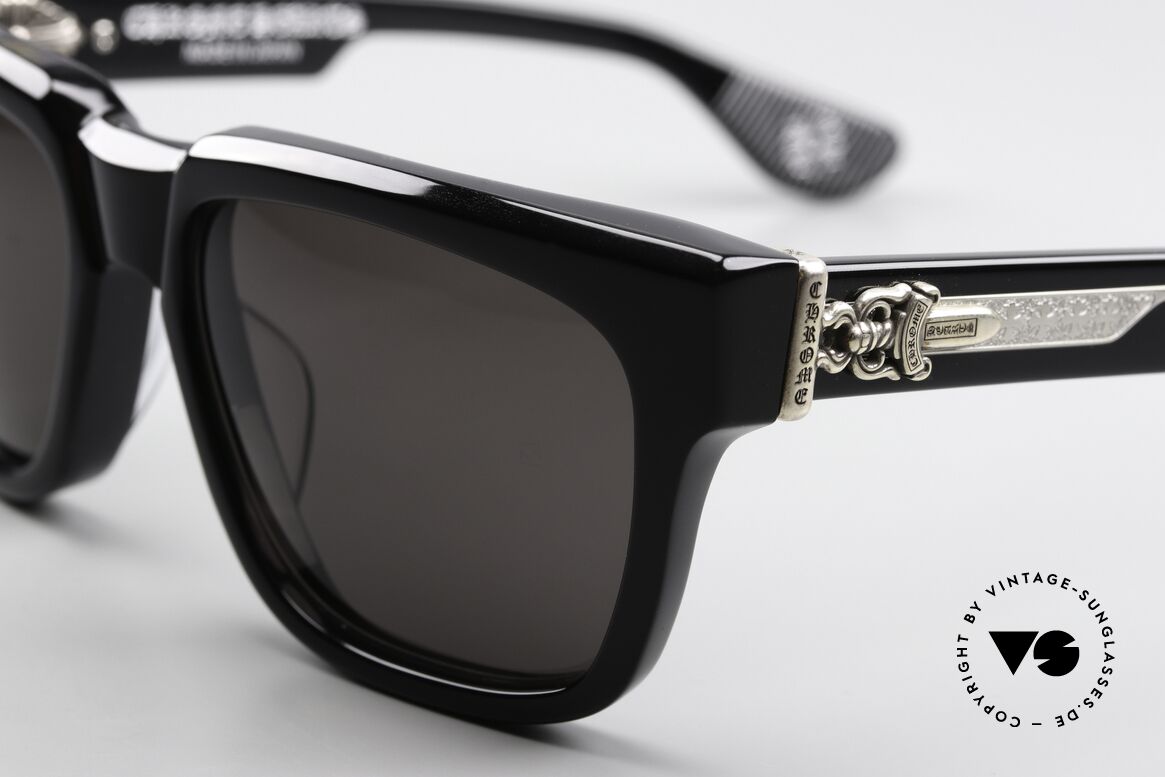 Chrome Hearts Box-Officer Men's Shades 925 Silver, with the signature CHROME HEARTS insignia, Made for Men