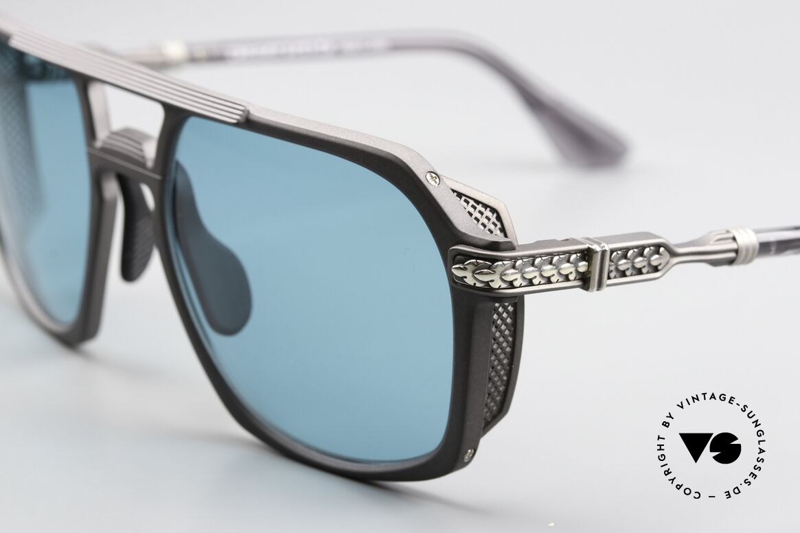 Chrome Hearts Humidititty Provocative Luxury Shades, 'pewter' frame front with AQUA sun lenses, Made for Men