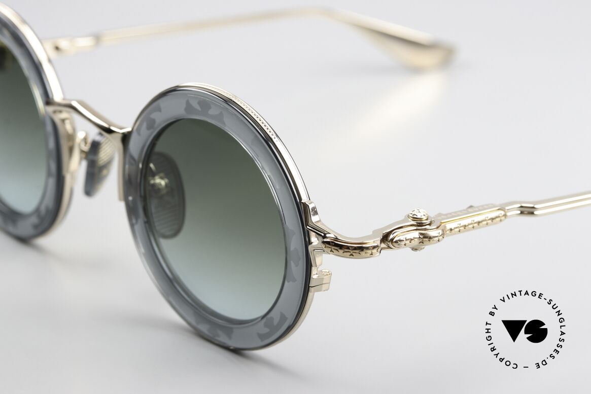 Chrome Hearts Cliticism Round Luxury Sunglasses, high-quality titanium frame; made in Japan, Made for Men and Women