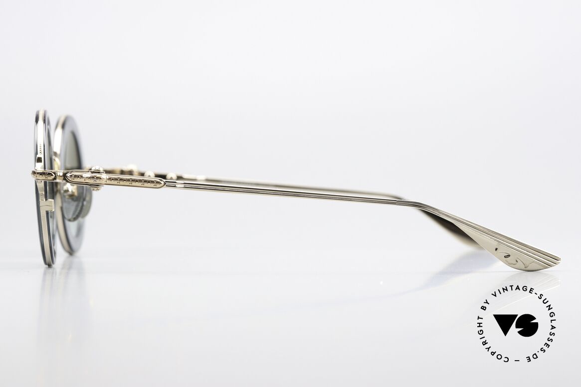 Chrome Hearts Cliticism Round Luxury Sunglasses, with the signature Chrome Hearts insignia, Made for Men and Women