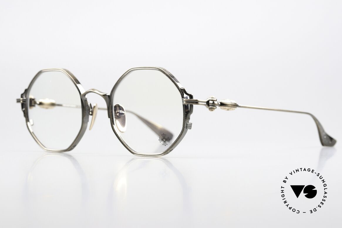 Chrome Hearts Tiggies Luxury Specs Octagonal, extremely elegant finish in ANTIQUE GOLD, Made for Men and Women