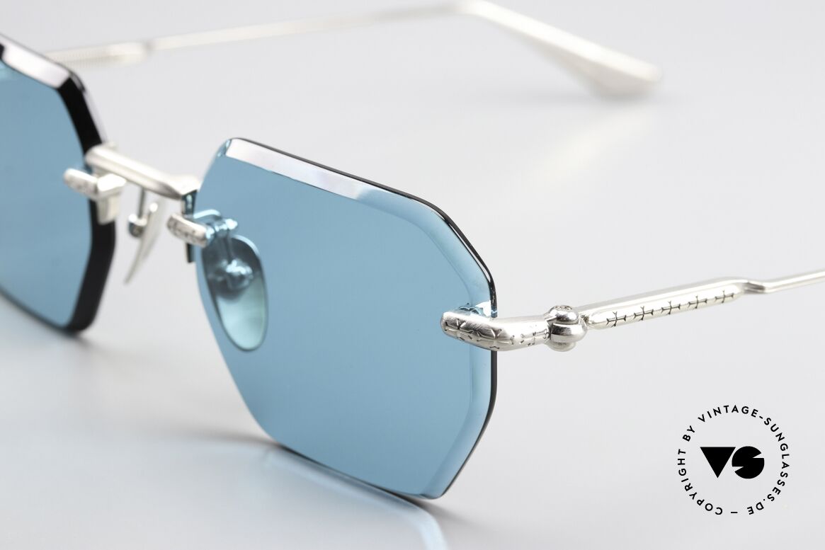Chrome Hearts Hole Shot Sunglasses Rimless Titan, AQUAMARINE sun lenses with beveled edges, Made for Men and Women