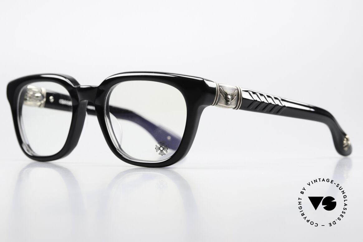Chrome Hearts Well Hell Yeah Men's Glasses With Skull, very thick, black acetate frame for gentlemen, Made for Men