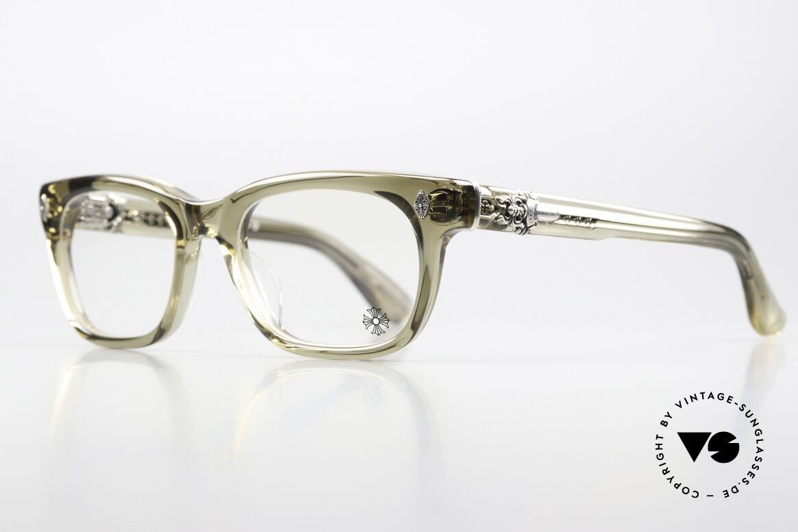 Chrome Hearts Dooable Thick Acetate Frame For Men, with the typical CHROME HEARTS insignia, Made for Men