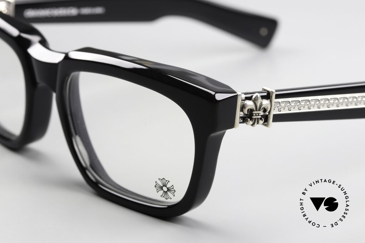 Chrome Hearts See You In Tea Men's Glasses BS Fleur De-Lis, very thick, black acetate frame for gentlemen, Made for Men