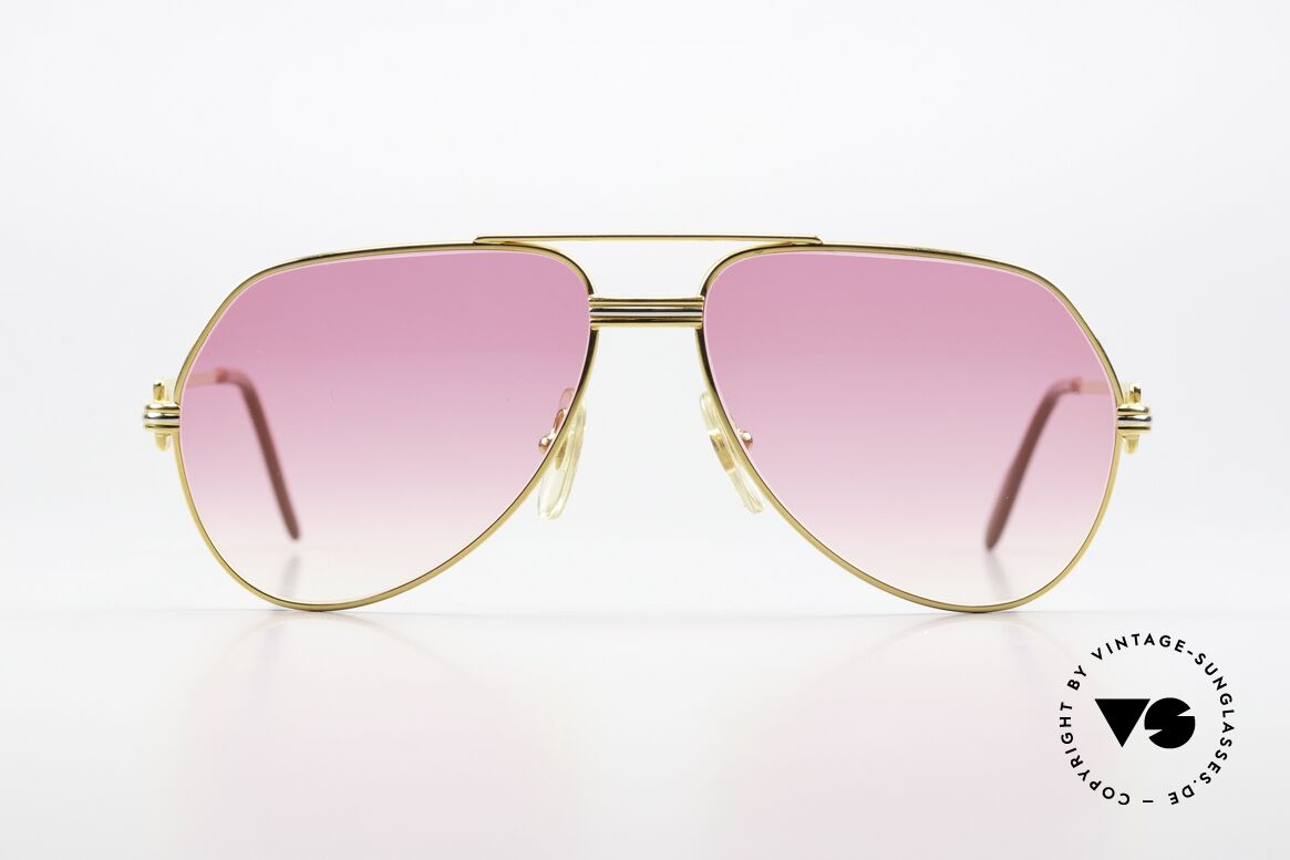 Cartier Vendome LC - S 1980's Fashion Pink Lenses, mod. "Vendome" was launched in 1983 & made till 1997, Made for Men and Women