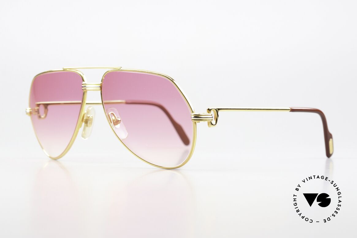 Cartier Vendome LC - S 1980's Fashion Pink Lenses, this pair (with L.Cartier decor) is SMALL size 56-14,130, Made for Men and Women
