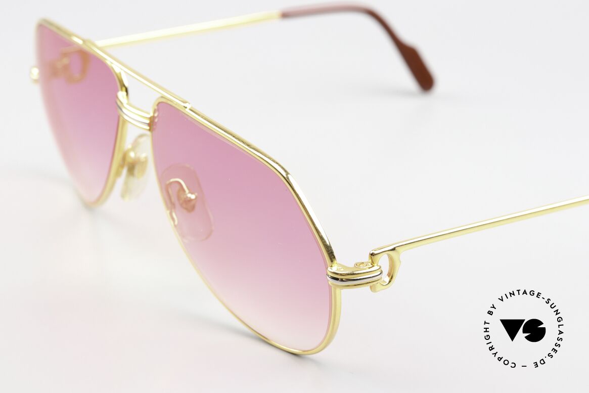 Cartier Vendome LC - S 1980's Fashion Pink Lenses, worn by musician David Bowie (festival de Cannes, '83), Made for Men and Women