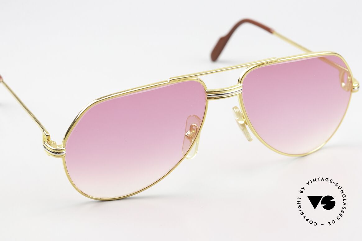 Cartier Vendome LC - S 1980's Fashion Pink Lenses, luxury frame (22ct gold-plated) with full orig. packing!, Made for Men and Women