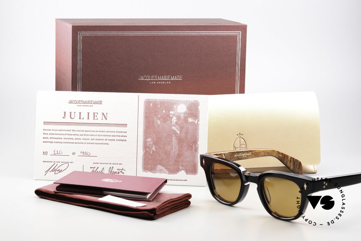 Jacques Marie Mage Julien Solid Acetate Sunglasses, Size: large, Made for Men and Women