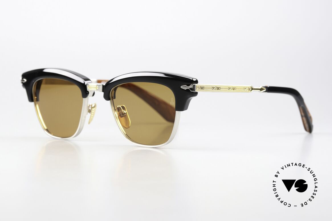 Jacques Marie Mage Sartre Philosopher's Sunglasses, color NOIR X, Orange CR39 - Silver, Limited 49/21, Made for Men