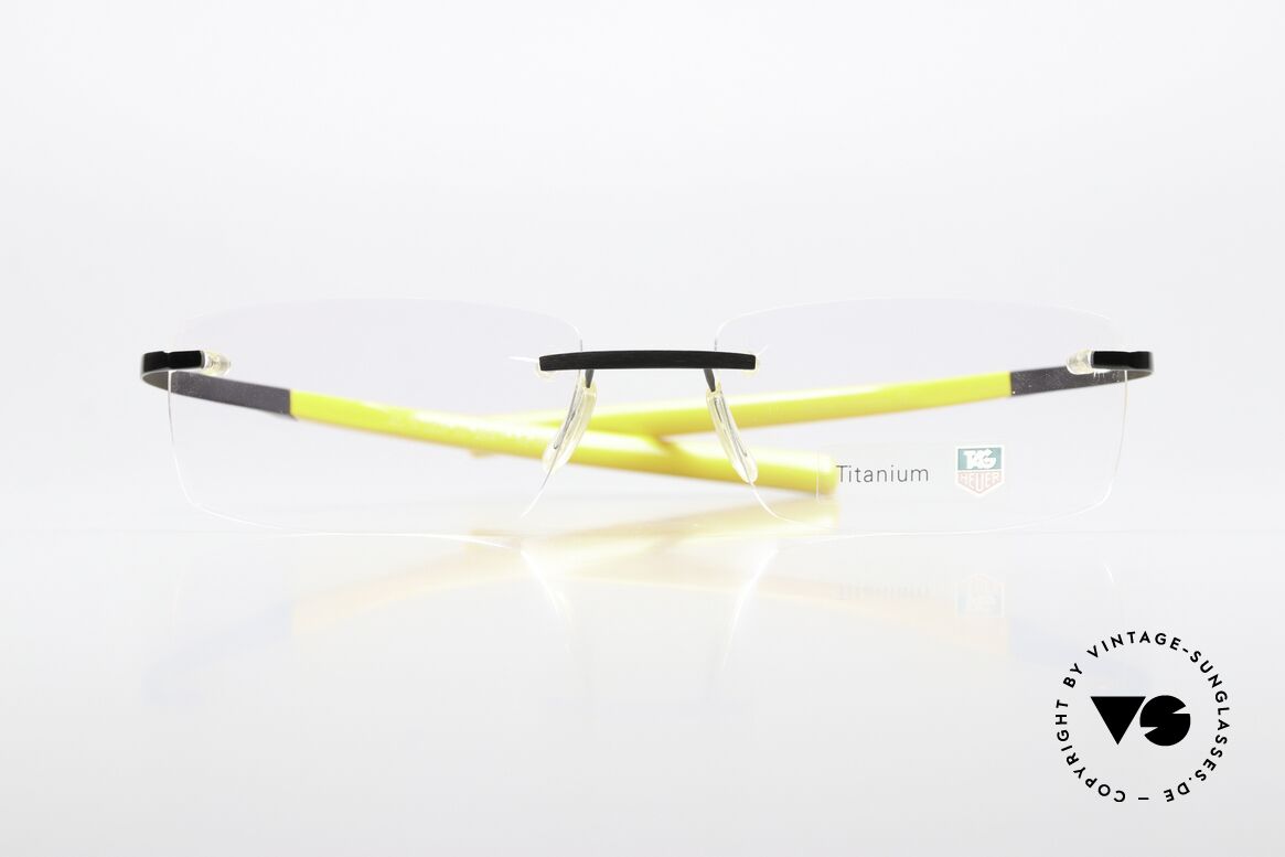 Tag Heuer 0304 Reflex Reflex Metallic Temples, extremely sporty rimless glasses for gentlemen, Made for Men