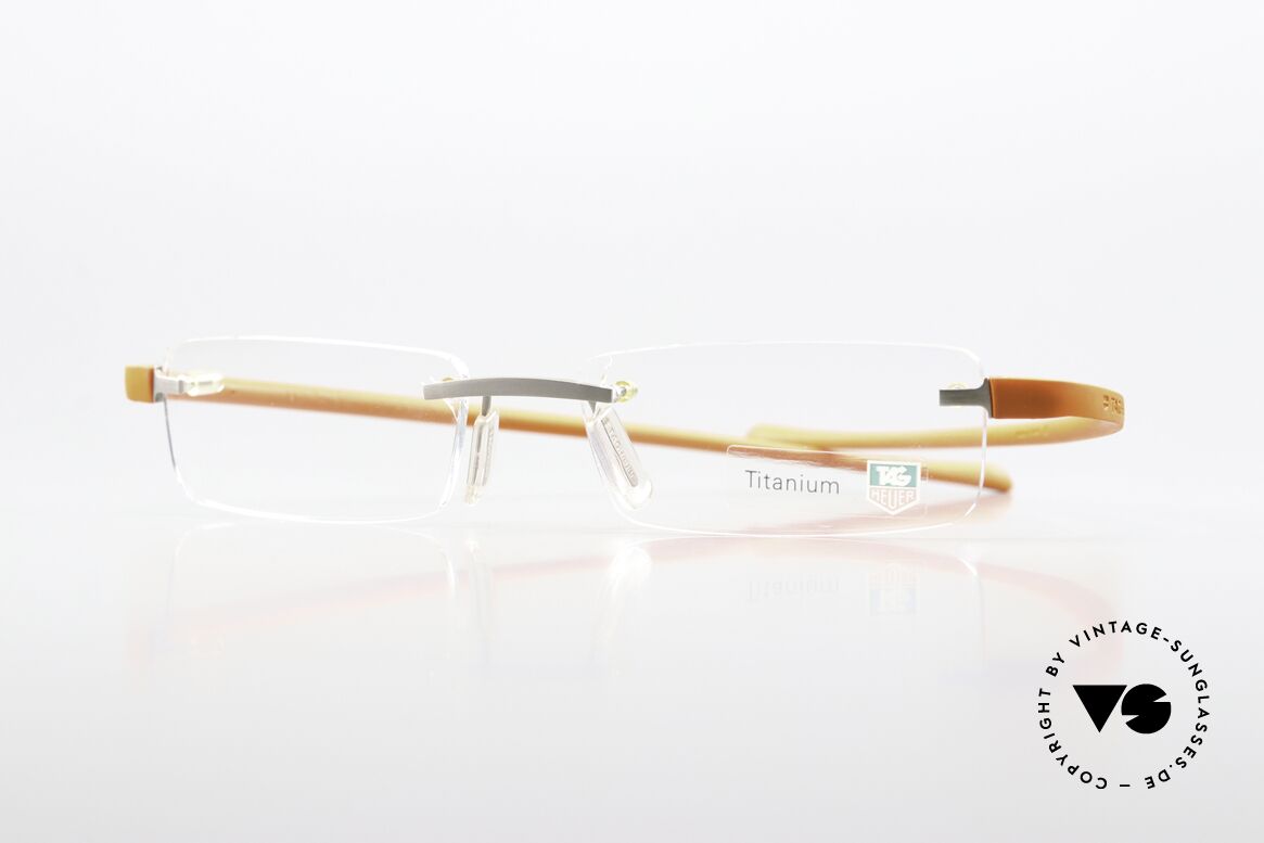 Tag Heuer 3102 Reflex Titanium Specs Rimless, Tag Heuer glasses TH 3101, col. 012, size 53-16, Made for Men