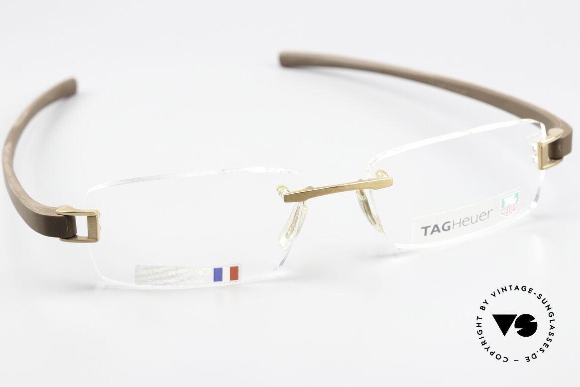 Tag Heuer 7104 Fold Rimless Frame Rubber Temples, sporty and luxurious lifestyle for men; high-end, Made for Men