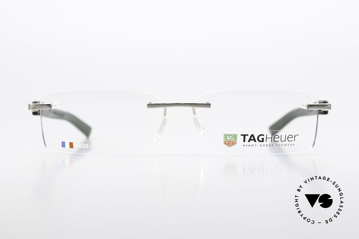 Tag Heuer 8109 Trends Palladium Gray From 2010, rimless gentlemen's eyeglasses with spring hinges, Made for Men