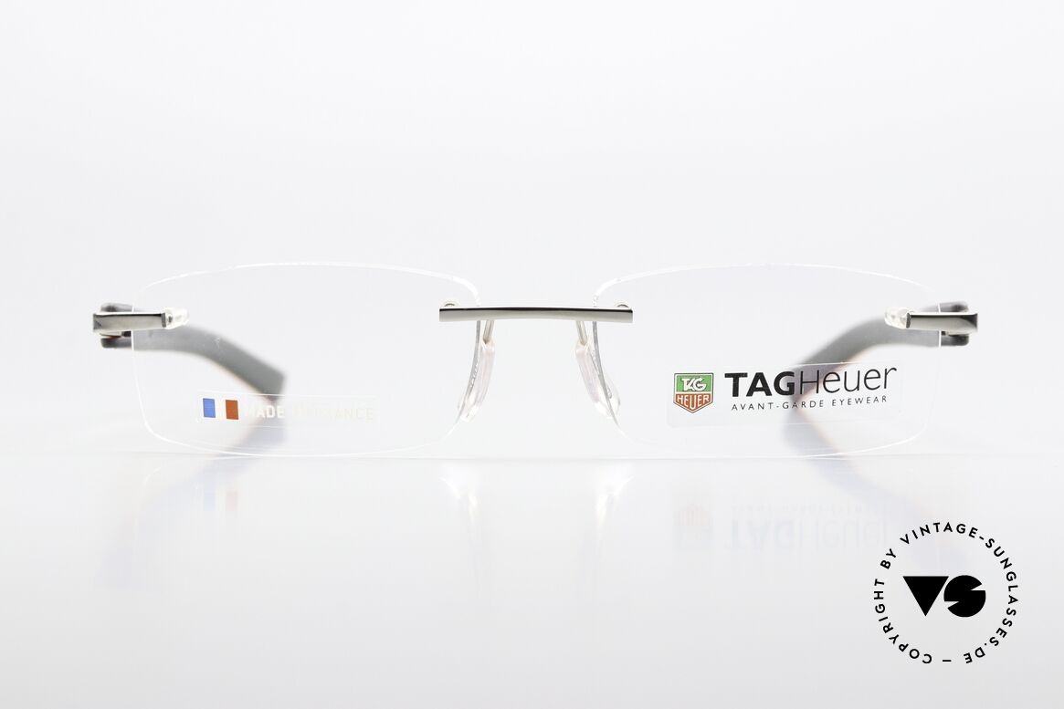 Tag Heuer 8108 Trends Palladium Orange Gray 2009, rimless gentlemen's eyeglasses with spring hinges, Made for Men