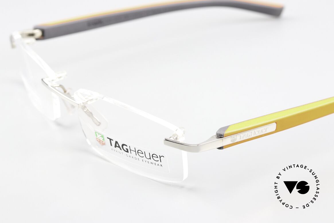 Tag Heuer 8108 Trends Palladium Orange Gray 2009, dynamic racing eyeglasses (Avant-Garde Eyewear), Made for Men