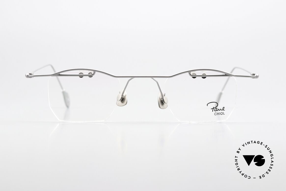 Paul Chiol 02 Rimless Specs With Upper Bar, lenses are fixed to the frame with small screws, Made for Men and Women Paul Chiol 02 Rimless Specs With Upper Bar, lenses are fixed to the frame with small screws, Made for Men and Women