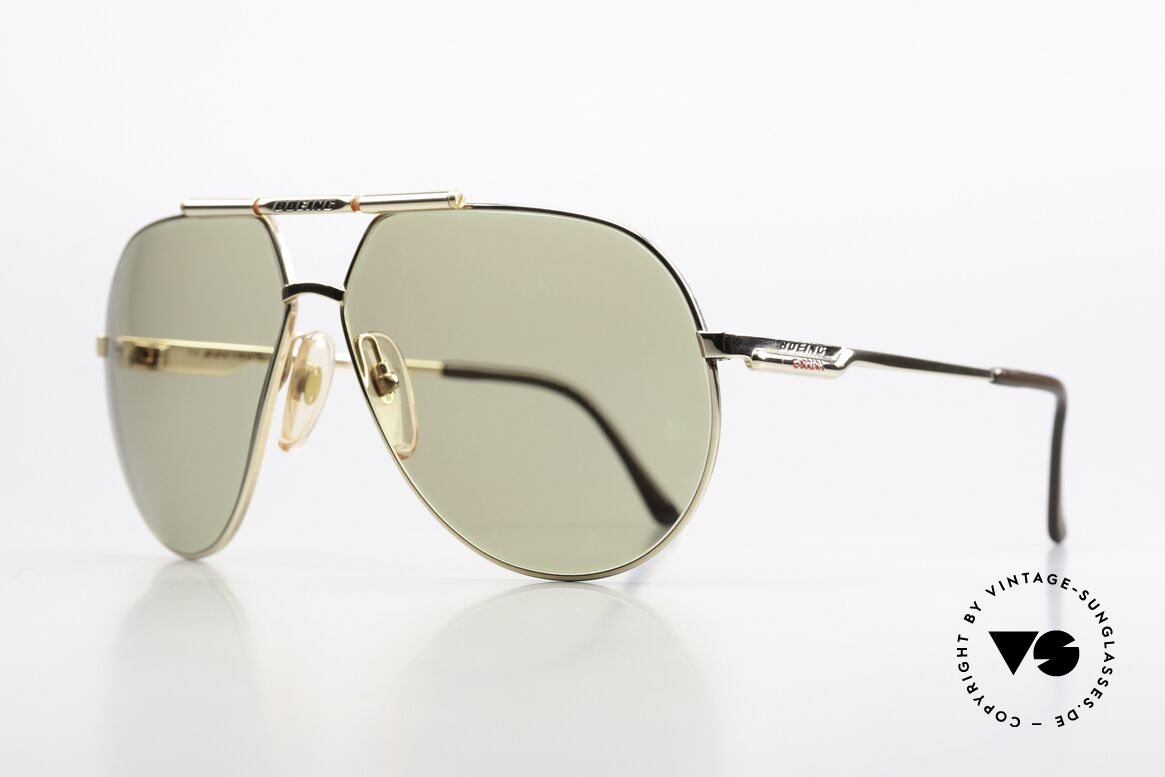 Boeing 5705 Original 80's Pilots Shades, GOLD-PLATED metal frame and self-adjusting pads, Made for Men Boeing 5705 Original 80's Pilots Shades, GOLD-PLATED metal frame and self-adjusting pads, Made for Men