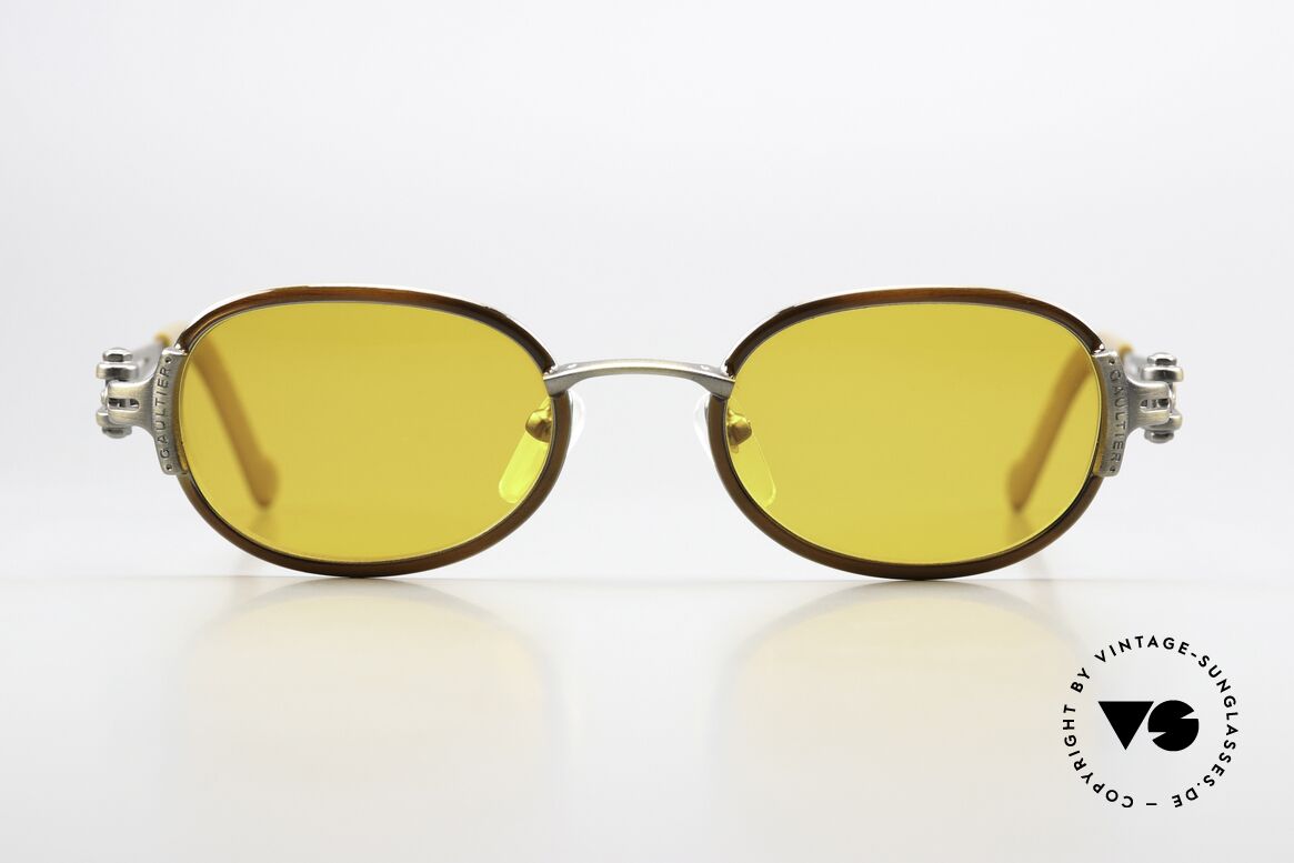 Jean Paul Gaultier 56-0004 Outstanding Japan Quality, oval 1990's designer sunglasses by Jean Paul Gaultier, Made for Men and Women