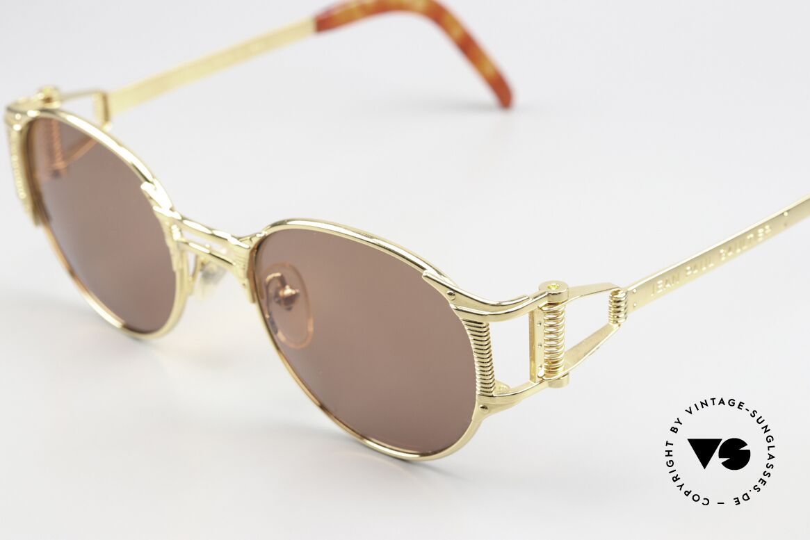 Jean Paul Gaultier 56-5105 90's Celebrity Sunglasses, monolithic JPG design (true 'vintage'!); made in Japan, Made for Men and Women