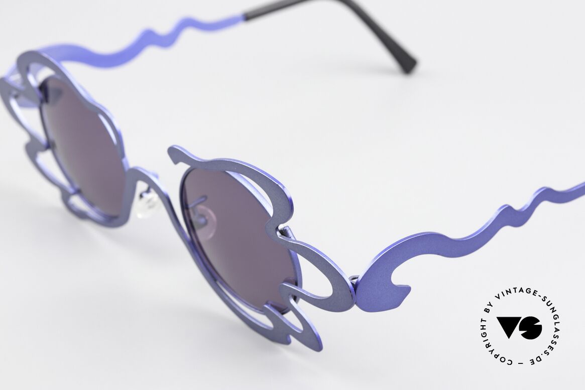 Theo Belgium Tagliatelli Spaghetti Sunglasses Ladies, Spaghetti Series from 1996: frame is shaped like noodles, Made for Women