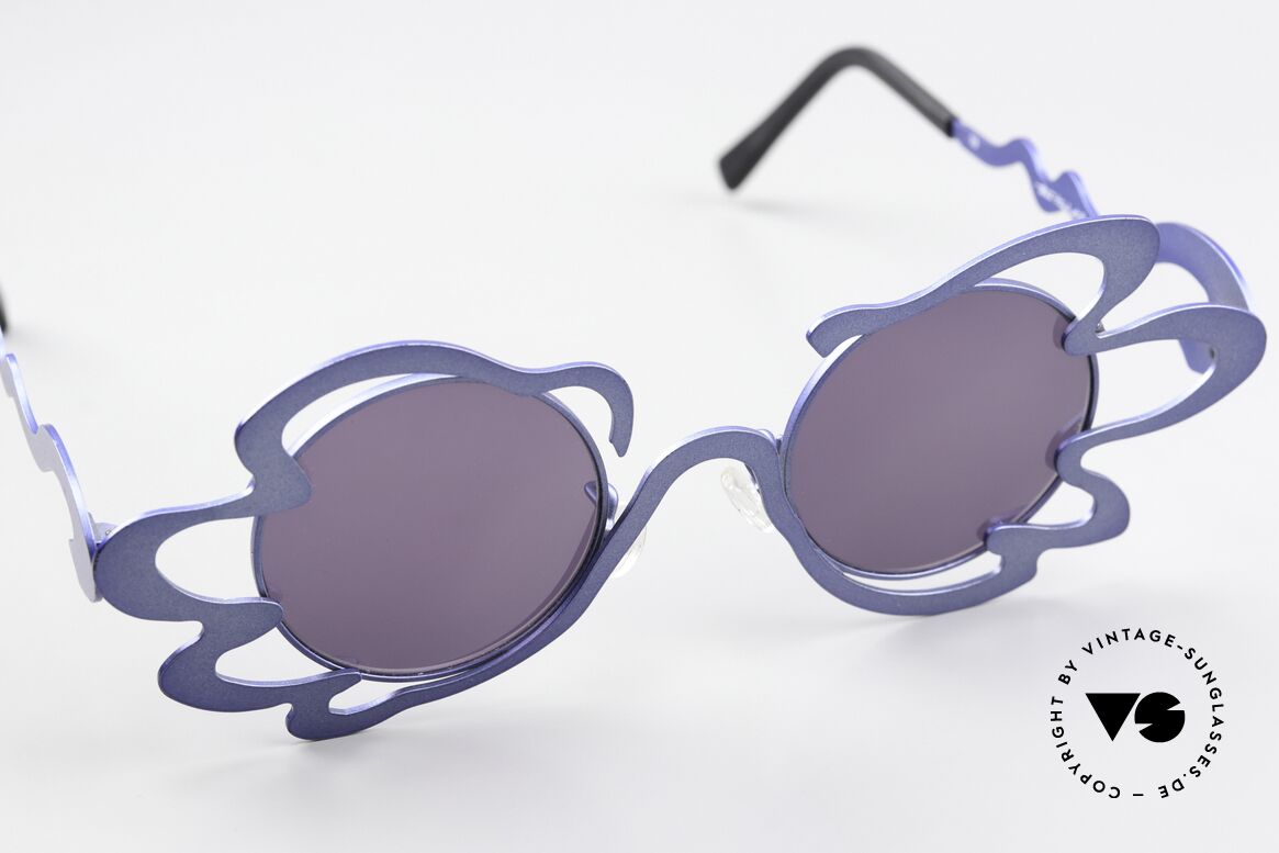 Theo Belgium Tagliatelli Spaghetti Sunglasses Ladies, never worn, one of a kind; Theo shades for all who dare!, Made for Women