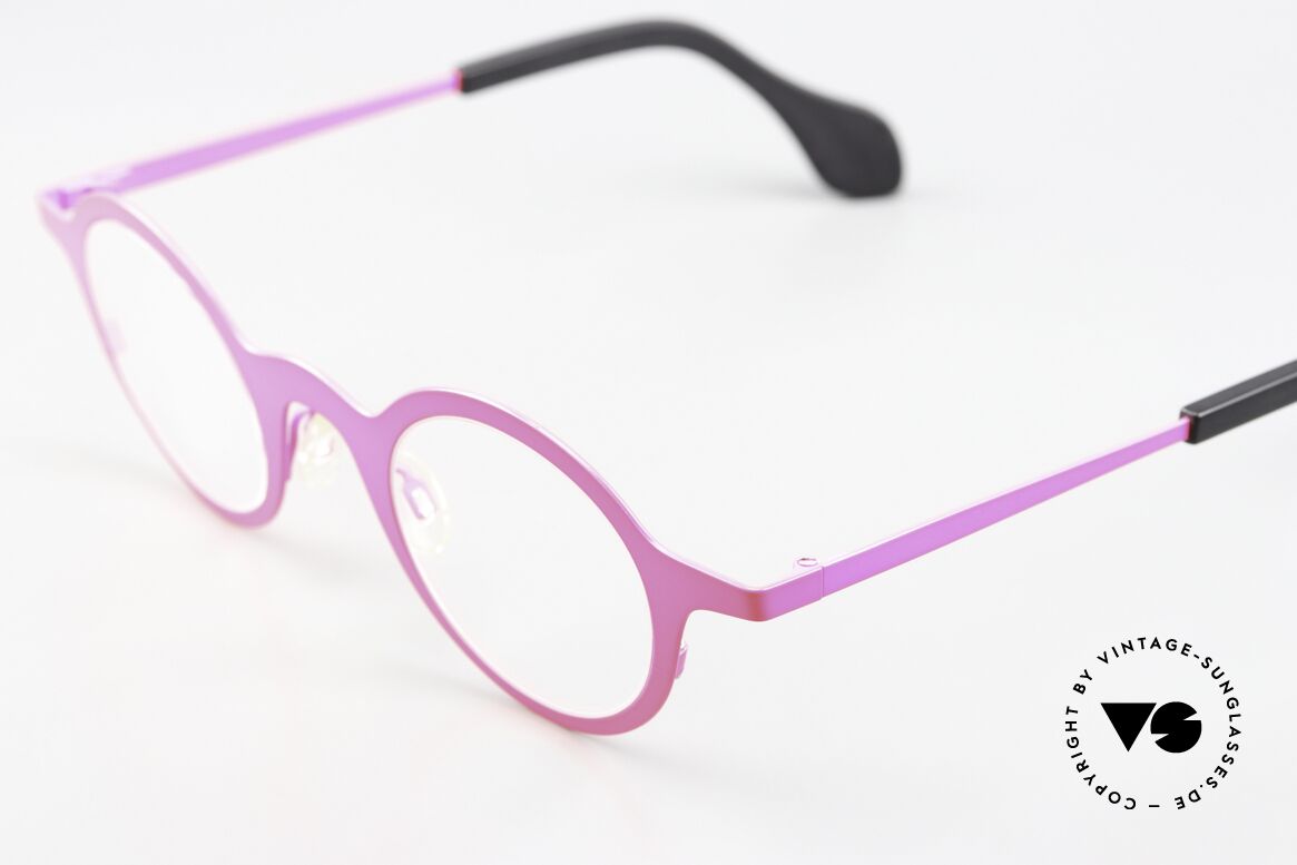 Theo Belgium Mille 24 Neon Pink Frame Eyecatcher, unworn; like all our vintage Theo eyewear specs, Made for Men and Women