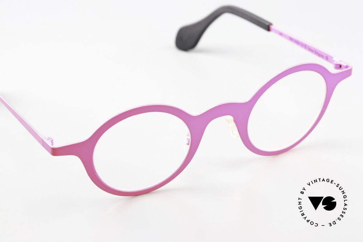 Theo Belgium Mille 24 Neon Pink Frame Eyecatcher, 140mm width = a LARGE size for ladies & gents, Made for Men and Women