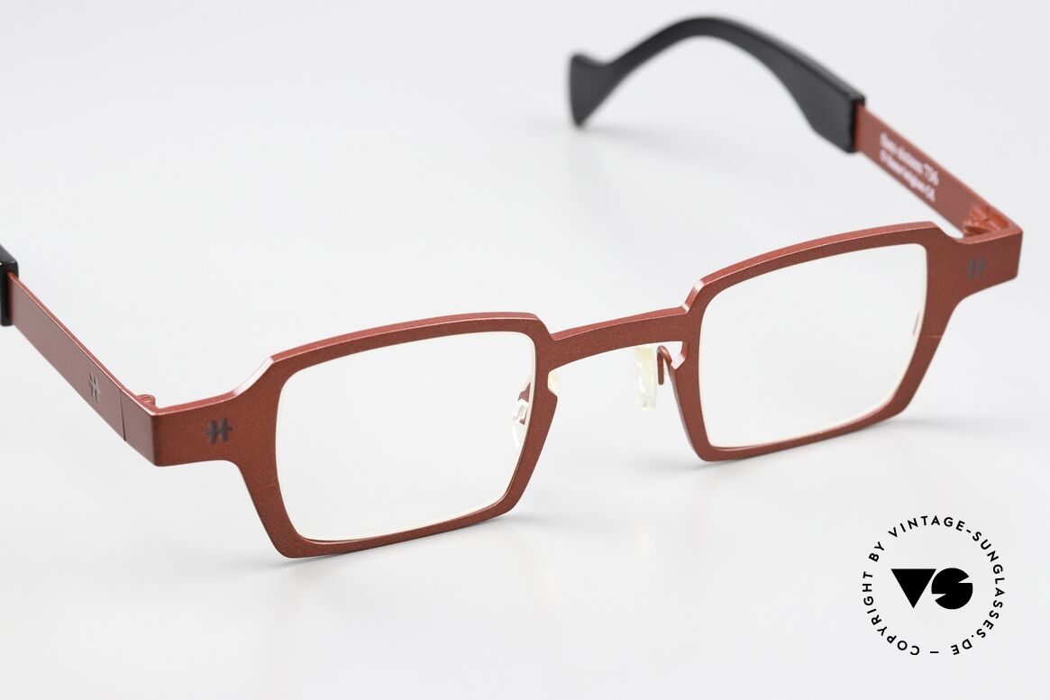 Theo Belgium Sixteen Titanium Frame Red Metallic, unworn NOS model from the Theo 'TEENS' family, Made for Women