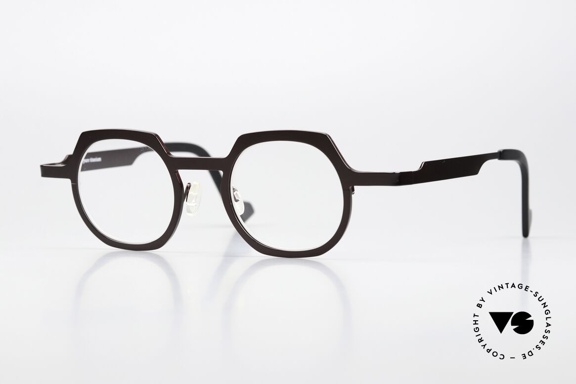 Theo Belgium America Titanium Frame Dark Brown, interesting designer glasses by THEO Belgium, Made for Men and Women