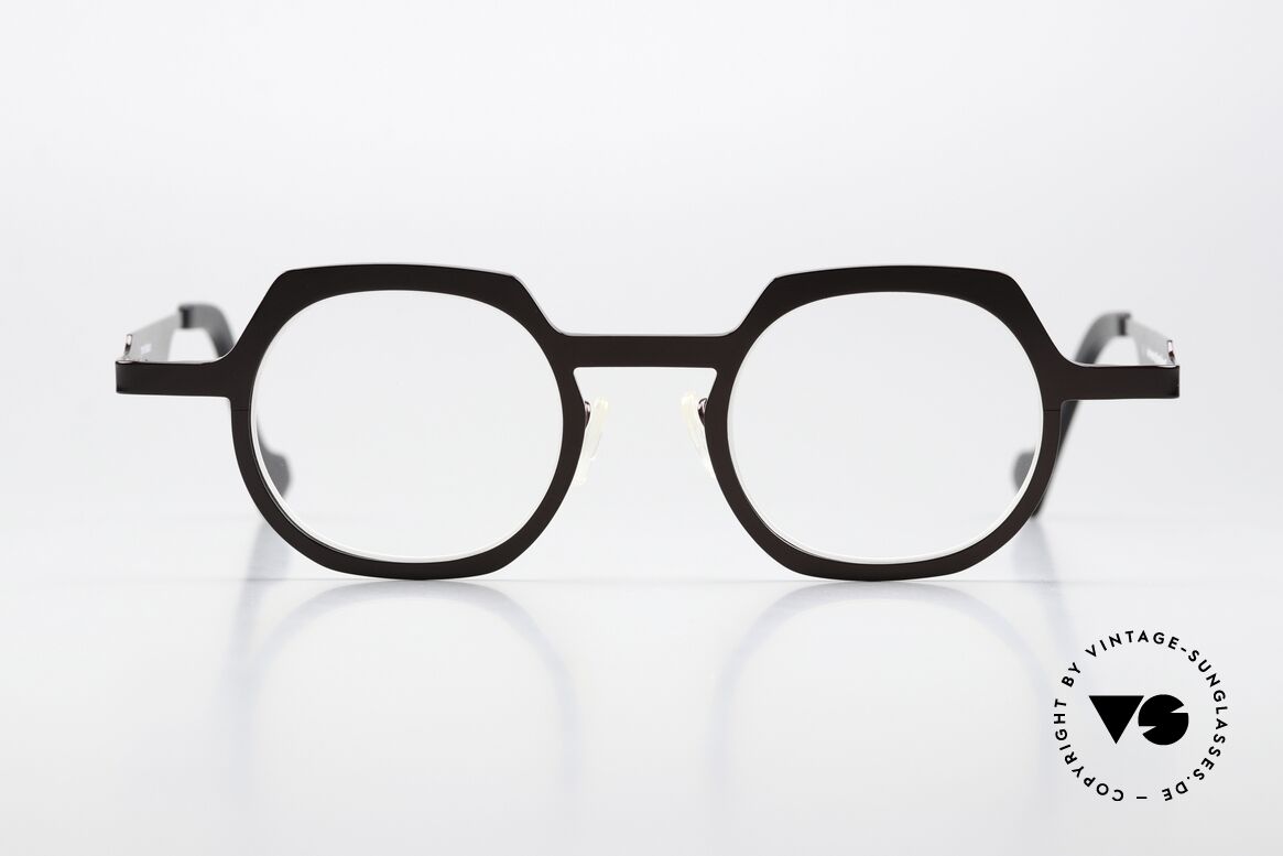 Theo Belgium America Titanium Frame Dark Brown, mod. AMERICA from the THEO 'Continent' family, Made for Men and Women