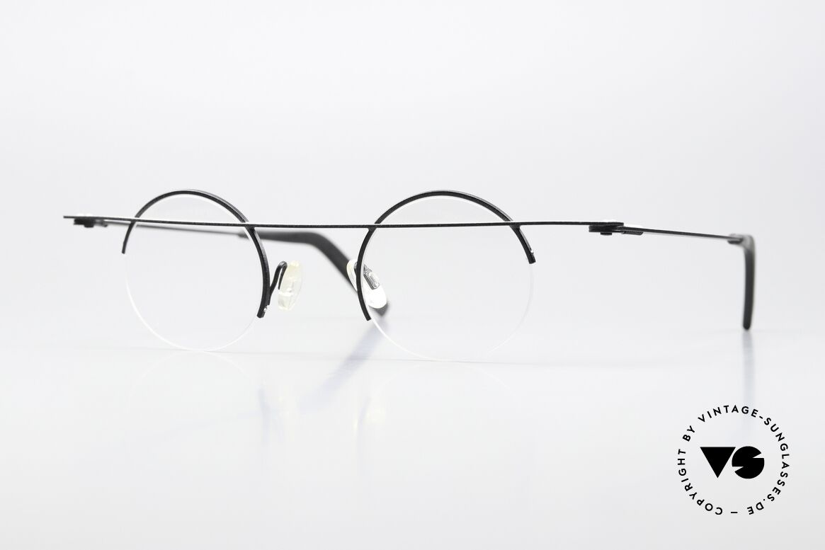 Theo Belgium Gnocchi Bar Glasses Titan Rimless, interesting designer glasses by THEO Belgium, Made for Men and Women